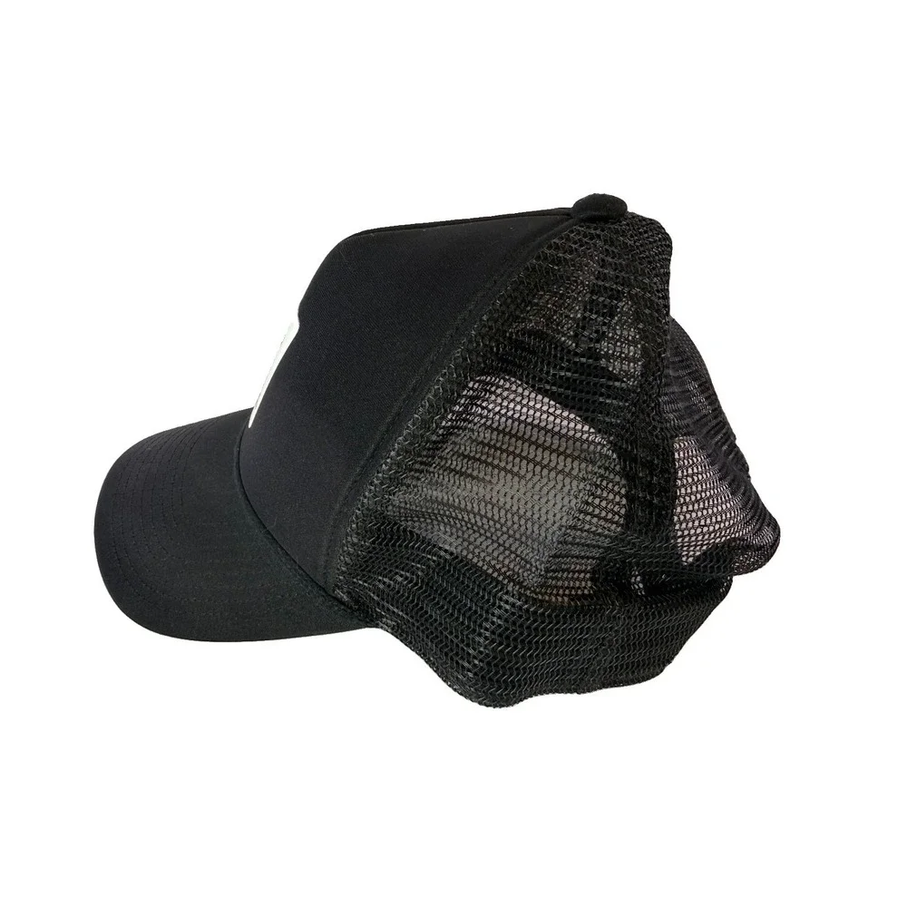 adidas Originals Dispatch Trucker Hat Black Mesh Snapback Cap Y2K